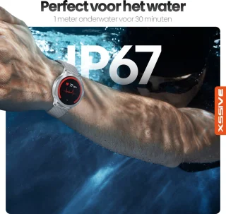 Xssive Smartwatch Unisex AMOLED Bluetooth 5.3 Met 2 Bandjes