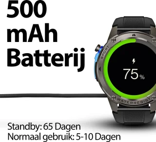 Xssive SW11 Smartwatch Heren Zwart