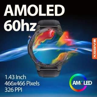Xssive SW11 Smartwatch Heren Zwart