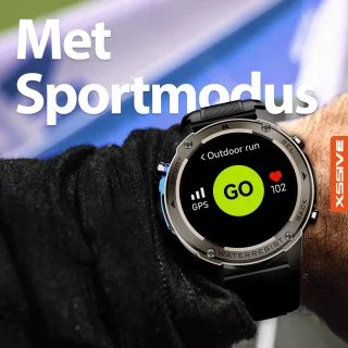Xssive SW11 Smartwatch Heren Zwart