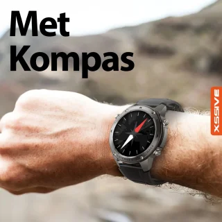 Xssive SW11 Smartwatch Heren Zwart