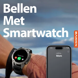 Xssive SW11 Smartwatch Heren Zwart