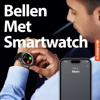 Xssive SW11 Smartwatch Heren Zwart