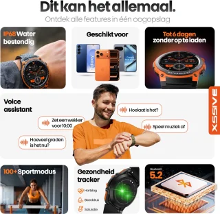 Xssive SW13 Smartwatch Heren
