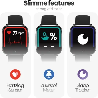 Xssive SW9 Smartwatch Gitzwart