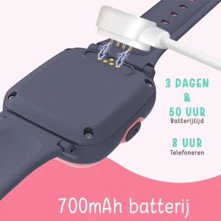 Zalou Kinder Smartwatch Blauw GPS 4G