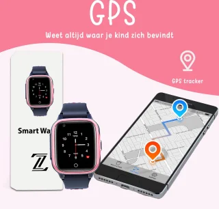 Zalou Kinder Smartwatch Blauw GPS 4G