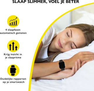 Zoluko Smartwatch Zwart met Reserve Armbandje