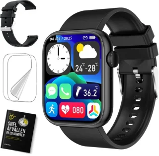 Zoluko Smartwatch Zwart met Reserve Armbandje