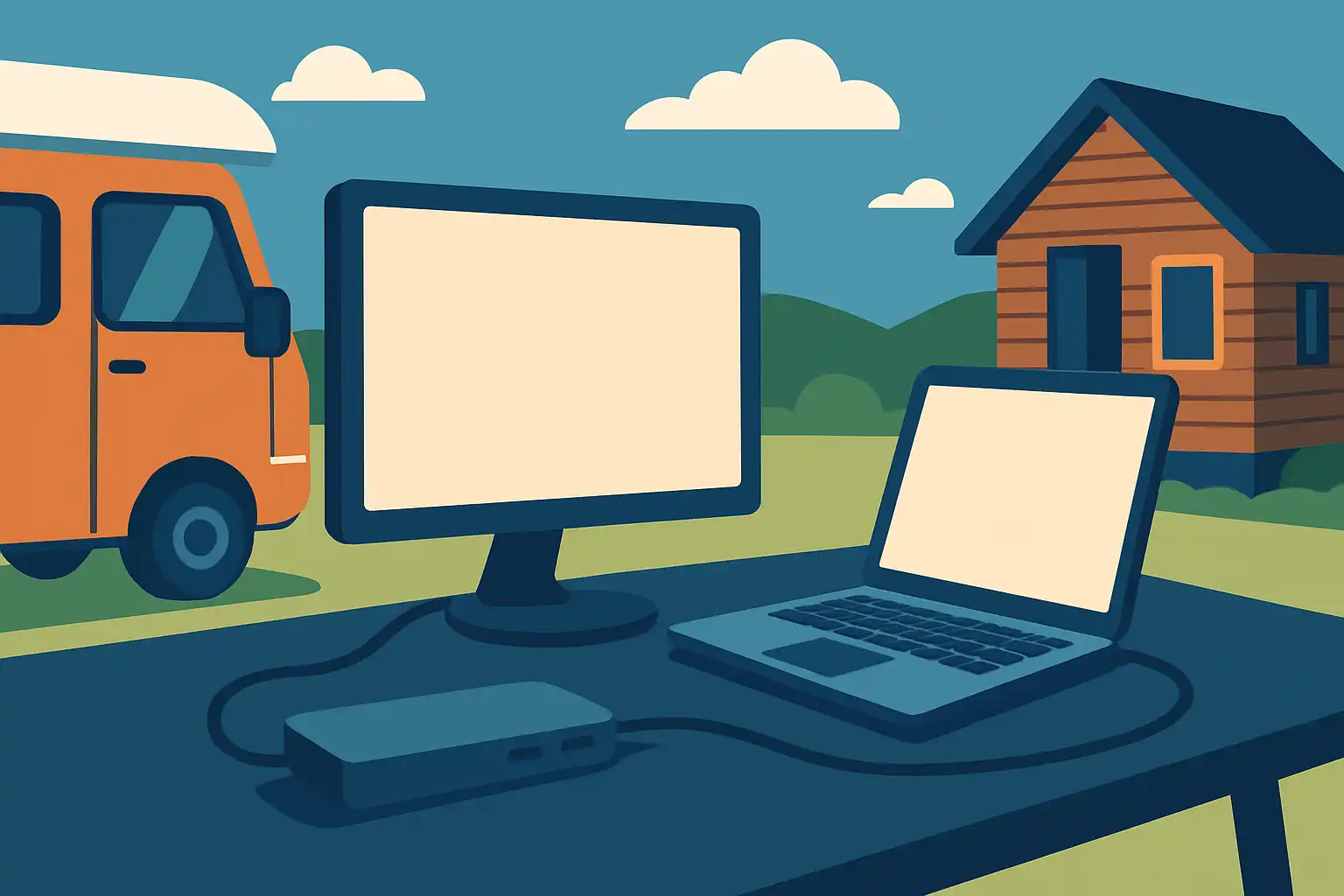 Werk vanuit je camper of tiny house: zo kies je het ideale dockingstation voor leven onderweg