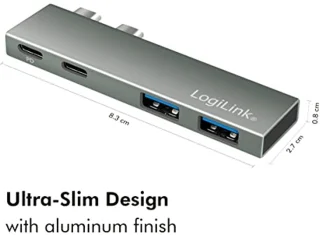 USB 3.2 Multifunctionele Hub met 4 Poorten en Power Delivery 100W - Zilver