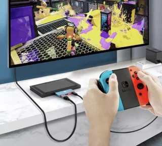 3-in-1 Dockingstation-Adapterhub-USB 3.0 hoge snelheidstransmissie-PD 100W snel opladen-HDMI 4K-Verlengadapter geschikt voor Nintendo Switch OLED, iPhone 15, MacBook Air/Pro