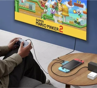 3-in-1 Dockingstation-Adapterhub-USB 3.0 hoge snelheidstransmissie-PD 100W snel opladen-HDMI 4K-Verlengadapter geschikt voor Nintendo Switch OLED, iPhone 15, MacBook Air/Pro