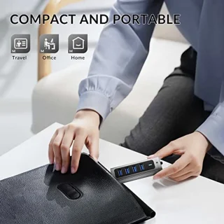 USB C-hub 4 poorten Aluminium USB 3.0 Hub voor Laptop en Tablet Grijs