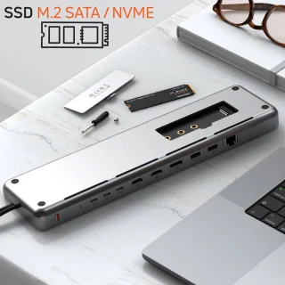 Satechi USB-C Dual Dock stand - Grijs