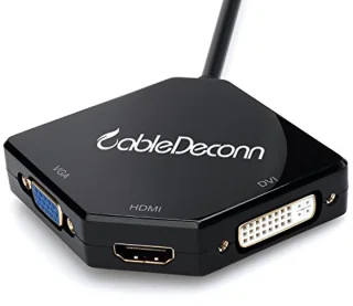 3-in-1 DisplayPort naar HDMI/DVI/VGA Adapter - Converter voor Laptop en Desktop
