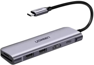 UGREEN 6-in-1 USB C PD-Adapter 6 poorten USB-combi-hub Grijs