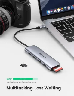 UGREEN 6-in-1 USB C PD-Adapter 6 poorten USB-combi-hub Grijs