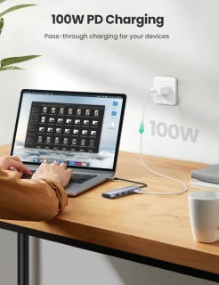 UGREEN 6-in-1 USB C PD-Adapter 6 poorten USB-combi-hub Grijs