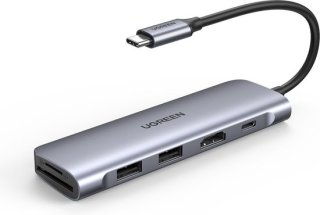 UGREEN 6-in-1 USB C PD-Adapter 6 poorten USB-combi-hub Grijs review