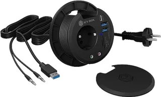 Tafelhub met USB Type-A, USB-C, en Kaartlezer voor Ideale Werkplek