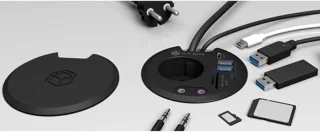 Tafelhub met USB Type-A, USB-C, en Kaartlezer voor Ideale Werkplek