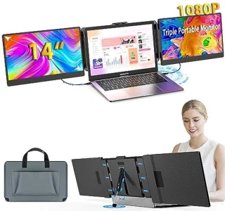 Draagbare Monitor 14 inch - Full HD 1080p Scherm voor Laptop - Ideaal voor Multitasking