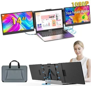 Draagbare Monitor 14 inch - Full HD 1080p Scherm voor Laptop - Ideaal voor Multitasking