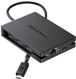 8-in-1 USB C multiport hub met dubbele HDMI poort, 140W PD opladen, Gigabit Ethernet en 10G dataoverdracht