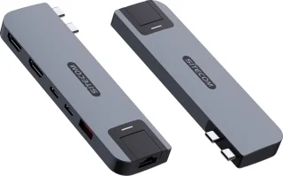 Sitecom - Multiport hub - 6 in 2 - Macbook - Gray - Macbook Pro - 100W - 10 Gbps - 4K 60Hz