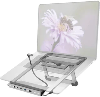 Hama USB-C-dockingstation Connect2Office Stand Notebook-houder 12 Poorten