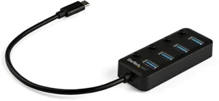 4-poorts USB-C Hub - USB-C naar 4x USB 3.0 Type-A met Individuele Aan/Uit Schakelaars - SuperSpeed 5Gbps