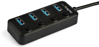 4-poorts USB-C Hub - USB-C naar 4x USB 3.0 Type-A met Individuele Aan/Uit Schakelaars - SuperSpeed 5Gbps