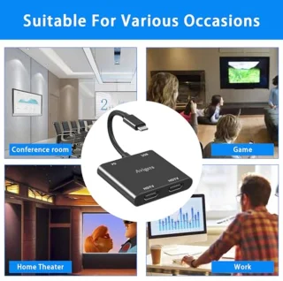 4-in-1 USB C-hub - Zwart