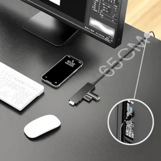 USB 3.0 Hub met 65cm USB Verlengkabel - 5Gbps USB Splitter voor Laptop, PC en Mac