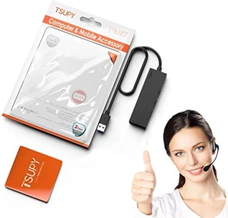 USB 3.0 Hub met 65cm USB Verlengkabel - 5Gbps USB Splitter voor Laptop, PC en Mac