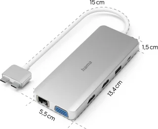 Hama USB-C-hub Multiport Voor Apple MacBook Air En Pro 12-poorts