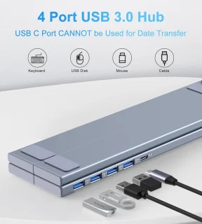 Multi-poort HUB - HDMI 5-in-1 dockingstation - laptopstandaard - Computerstandaard - Reisstandaard - ANMI