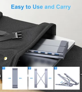 Multi-poort HUB - HDMI 5-in-1 dockingstation - laptopstandaard - Computerstandaard - Reisstandaard - ANMI