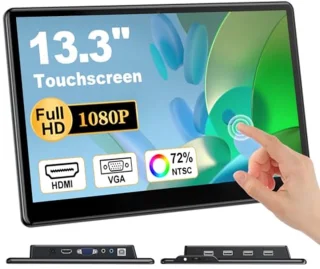 Draagbare Touchscreen Laptop Monitor 13,3 inch FHD 1920 x 1080 IPS - HDMI & VGA Plug & Play