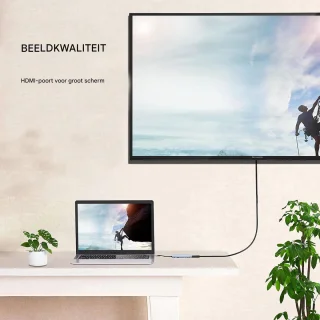 Docking Station - Usb C Hub - 11-In-1 Met 4K-Hdmi En Gigabit Ethernet Rj45 - 1 Stuk - Voor Laptop Gebruikers + Zwart