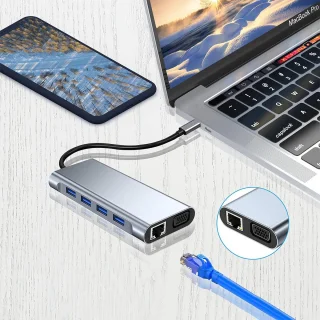 Docking Station - Usb C Hub - 11-In-1 Met 4K-Hdmi En Gigabit Ethernet Rj45 - 1 Stuk - Voor Laptop Gebruikers + Zwart