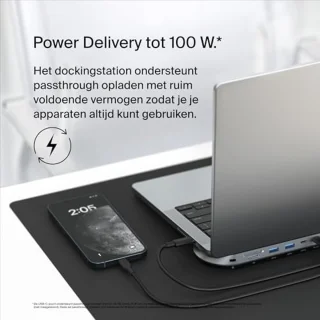 Universele 11-in-1 USB-C Docking Station voor 3 Monitoren - 100W PD, 10Gbps Gegevensoverdracht, 2.5Gbps Ethernet - Zwart