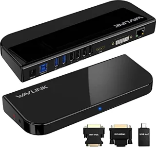 Universeel Dockingstation voor 2 Monitoren met USB C en USB 3.0 - HDMI, DVI/VGA, Gigabit Ethernet, Audio en Microfoon
