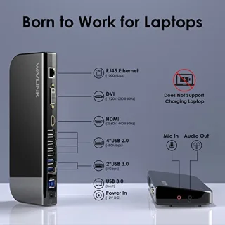 Universeel Dockingstation voor 2 Monitoren met USB C en USB 3.0 - HDMI, DVI/VGA, Gigabit Ethernet, Audio en Microfoon