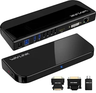 Universeel Dockingstation voor 2 Monitoren met USB C en USB 3.0 - HDMI, DVI/VGA, Gigabit Ethernet, Audio en Microfoon
