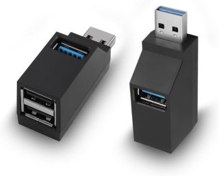 Compacte 3-poort USB-hub: draagbaar, handig en functioneel