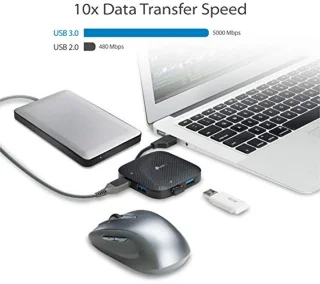 USB 3.0 4-Port Hub voor Snelle Dataoverdracht en Uitbreiding van USB-poorten