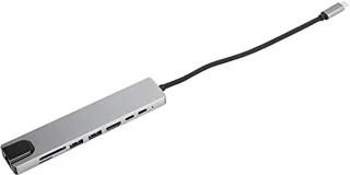 8 in 1 dockingstation, type ‑ C tot 4K voor HDMI Draagbaar multifunctioneel dockingstation, 8 poorten aluminium snellader dockstationadapter, pc-accessoire