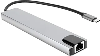 8 in 1 dockingstation, type ‑ C tot 4K voor HDMI Draagbaar multifunctioneel dockingstation, 8 poorten aluminium snellader dockstationadapter, pc-accessoire